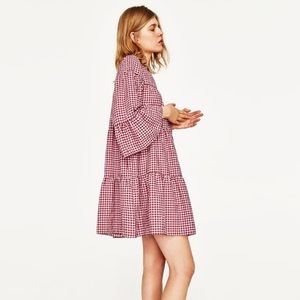 Zara Red Gingham Dress